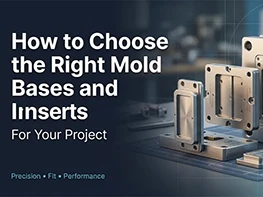 How to Choose the Right Mold Bases and Inserts for Your Project