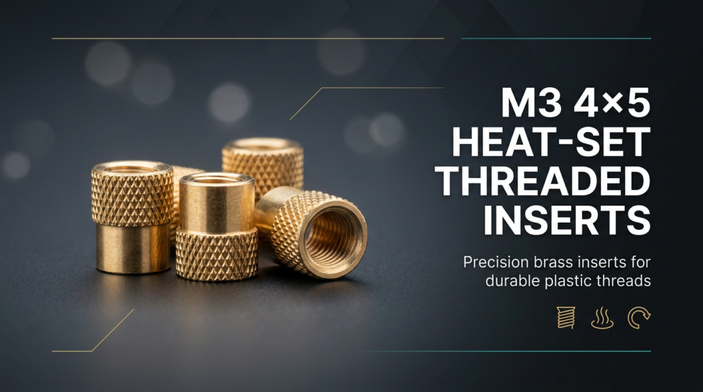 M3 4×5 Heat-Set Threaded Inserts: Industry + Installation Guide