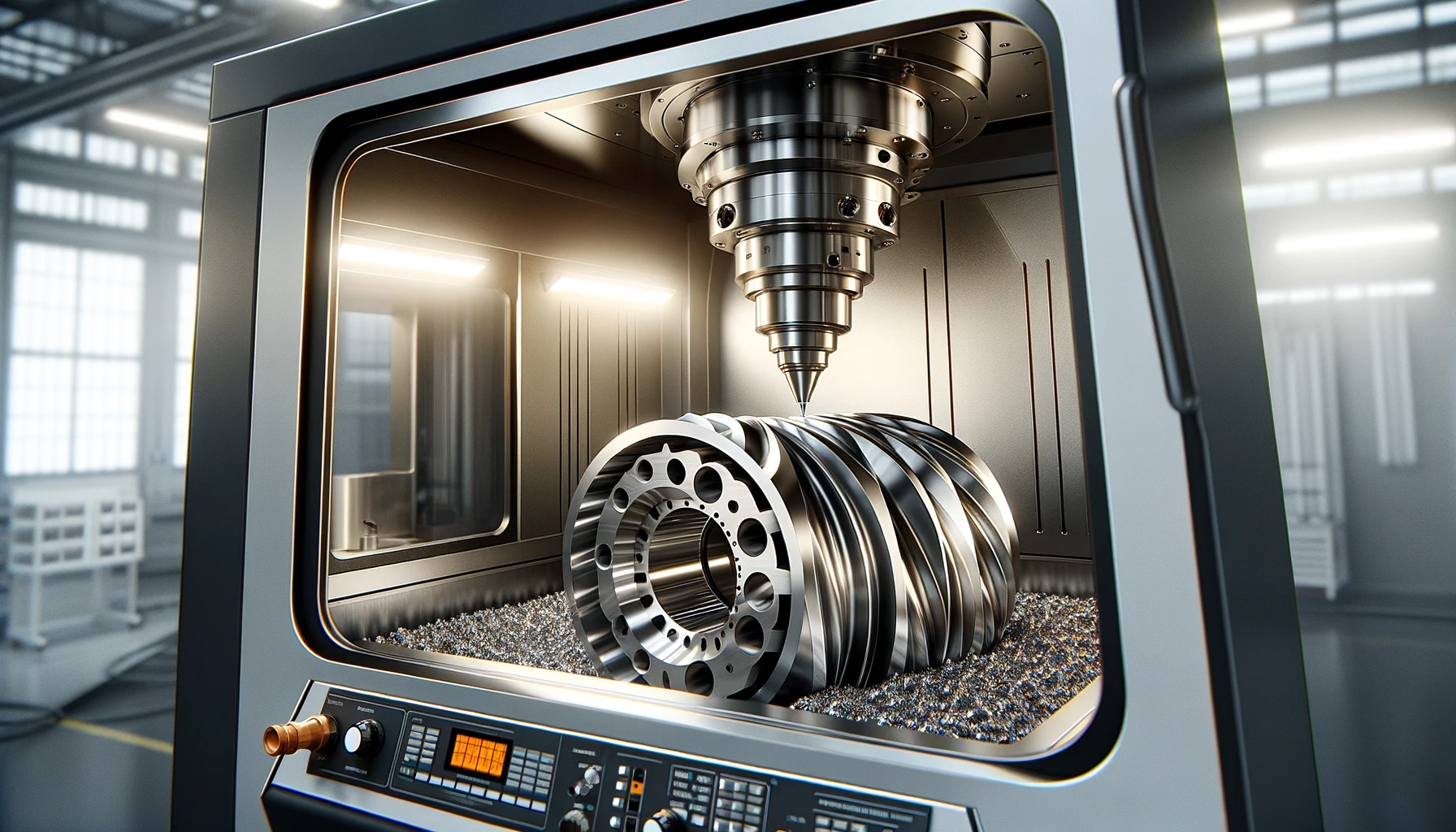 CNC titanium fabrication corporation high-precision 5-axis milling machine cutting titanium alloy with coolant