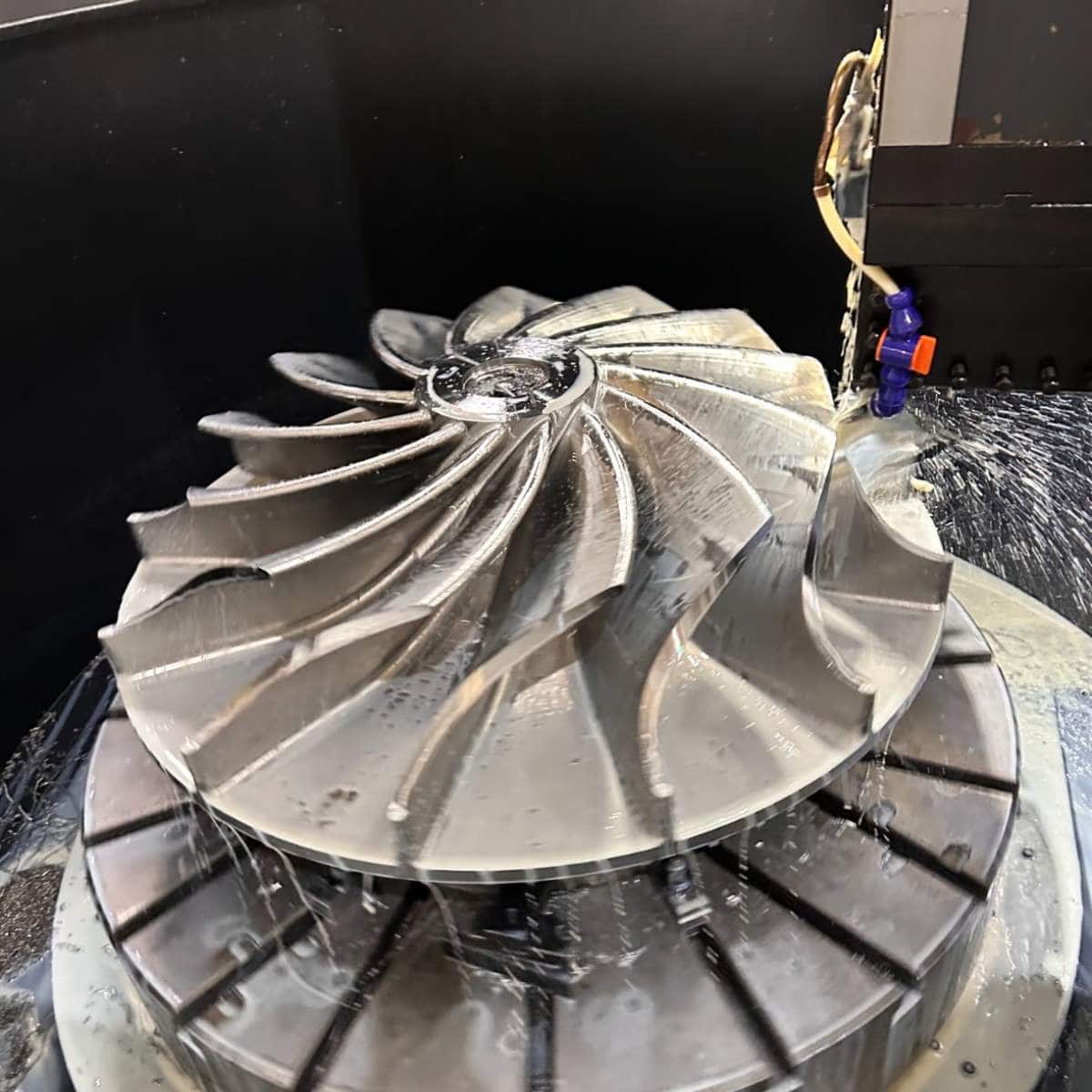 CNC titanium fabrication process flow from raw material through machining steps to final inspection