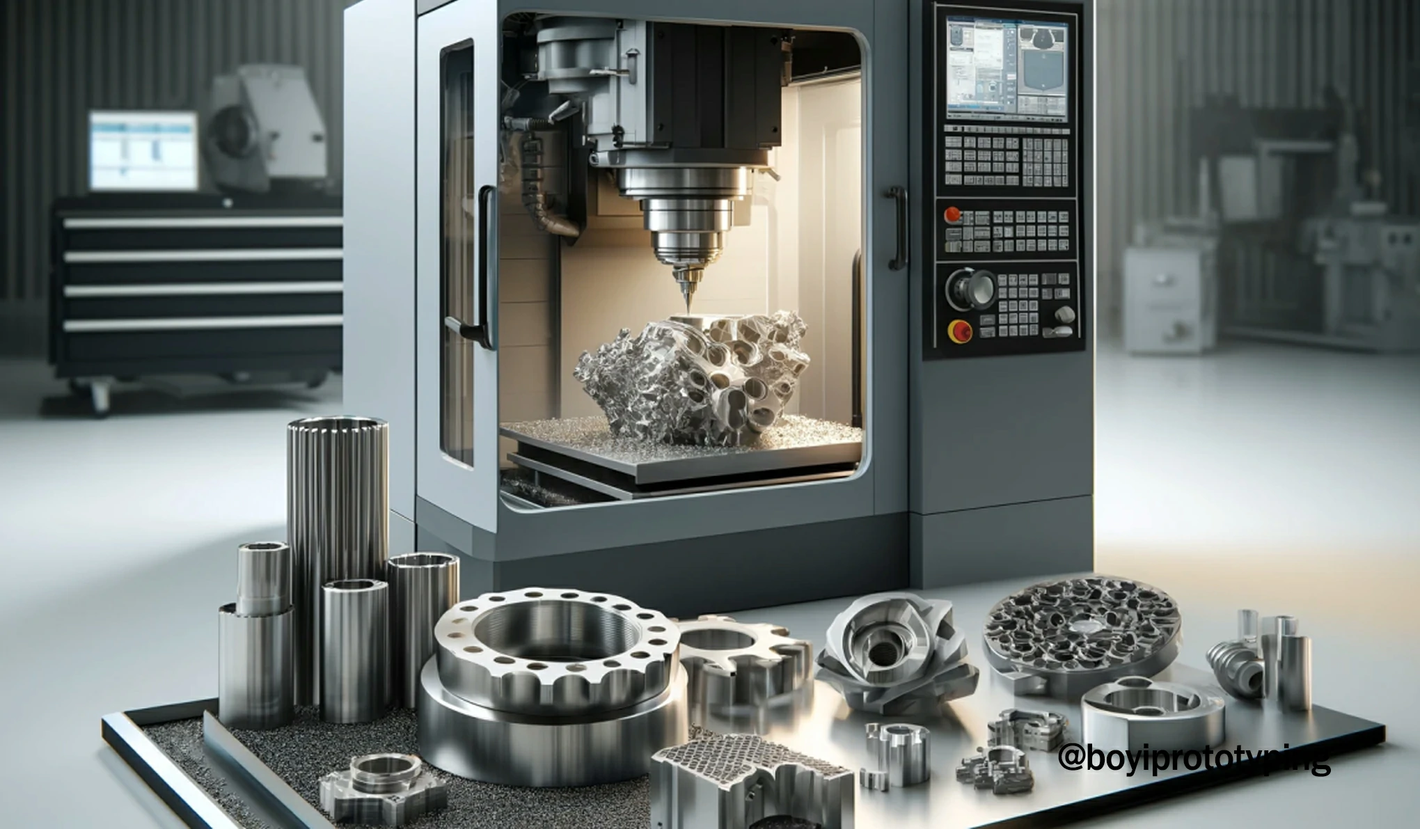 Titanium CNC machined mold core insert and cavity components for injection molding tooling applications