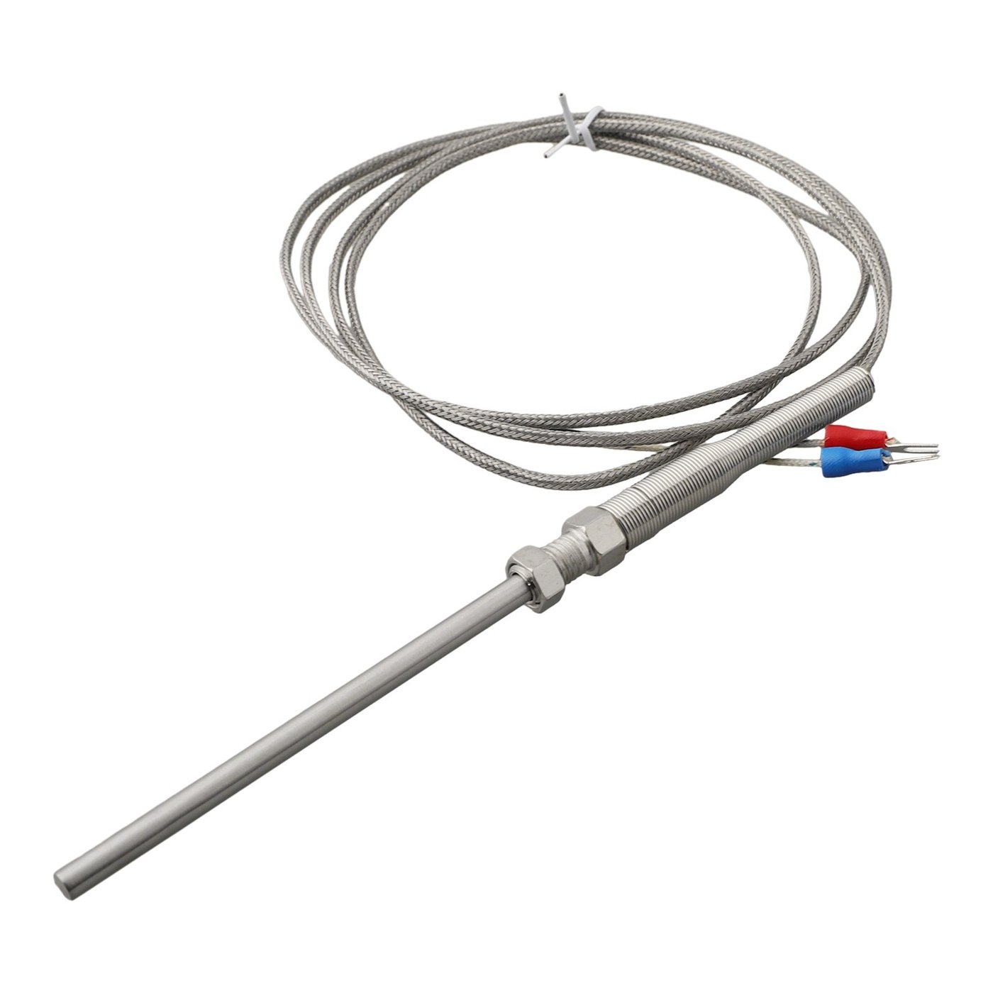 K Type Thermocouple: The Simple 2026 Guide for Hot Runner Molds 2 K type thermocouple probe with stainless steel sheath and insulated lead wires used on hot runner molds